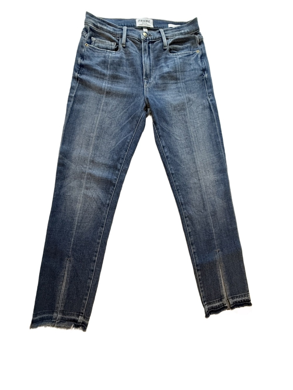 Frame Le Nouveau Split Front Sheffield Raw Hem Jeans. 27